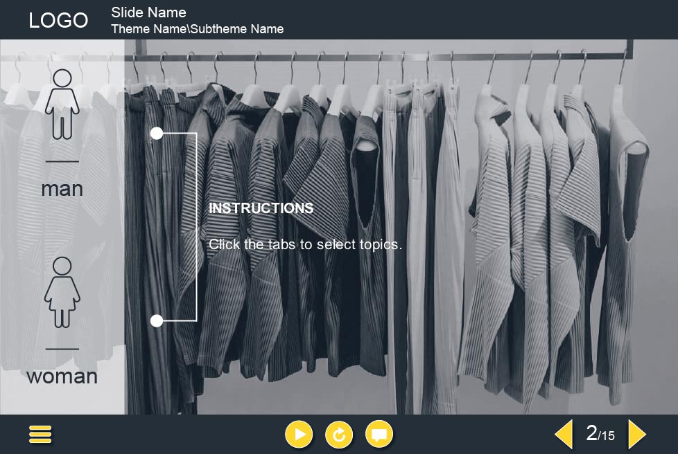 interactive slide elearning templates