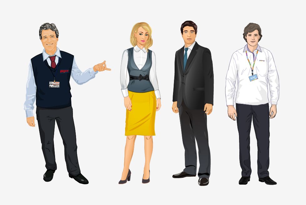 graphic design elearning vector characters