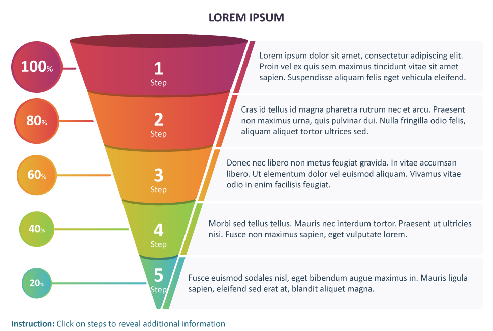 multi-colored five-step pyramid free storyline template