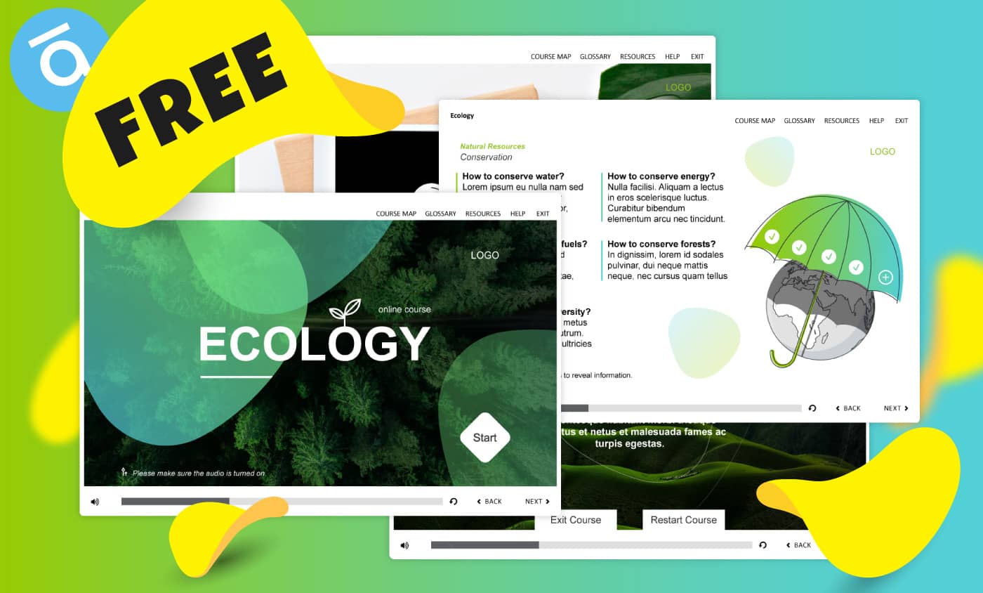 Free Articulate Storyline 3 / 360 Template — Ecology Course Starter